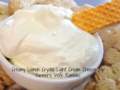 Creamy Lemon Crystal Light Cream Cheese Dip