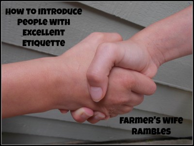 introducing with excellent etiquette