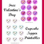 2 Free Valentine’s Day Cupcake Topper Printables