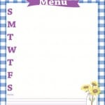 Free Weekly Menu Planner Printable