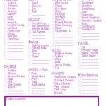Free Grocery Shopping List Printable