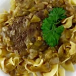 Easy Beef Recipe – Cube Steak With Green Chili Gravy & Noodles