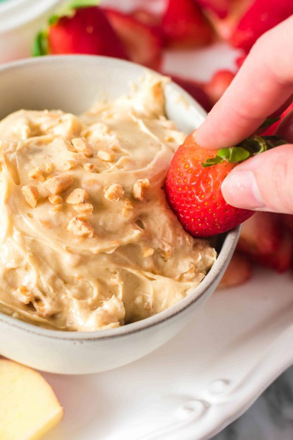 Cream Cheese Toffee Fruit Dip Farmer's Wife Rambles