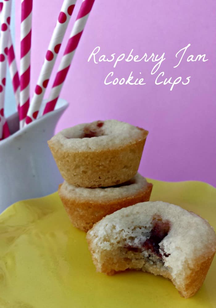 Raspberry Jam Cookie Cups