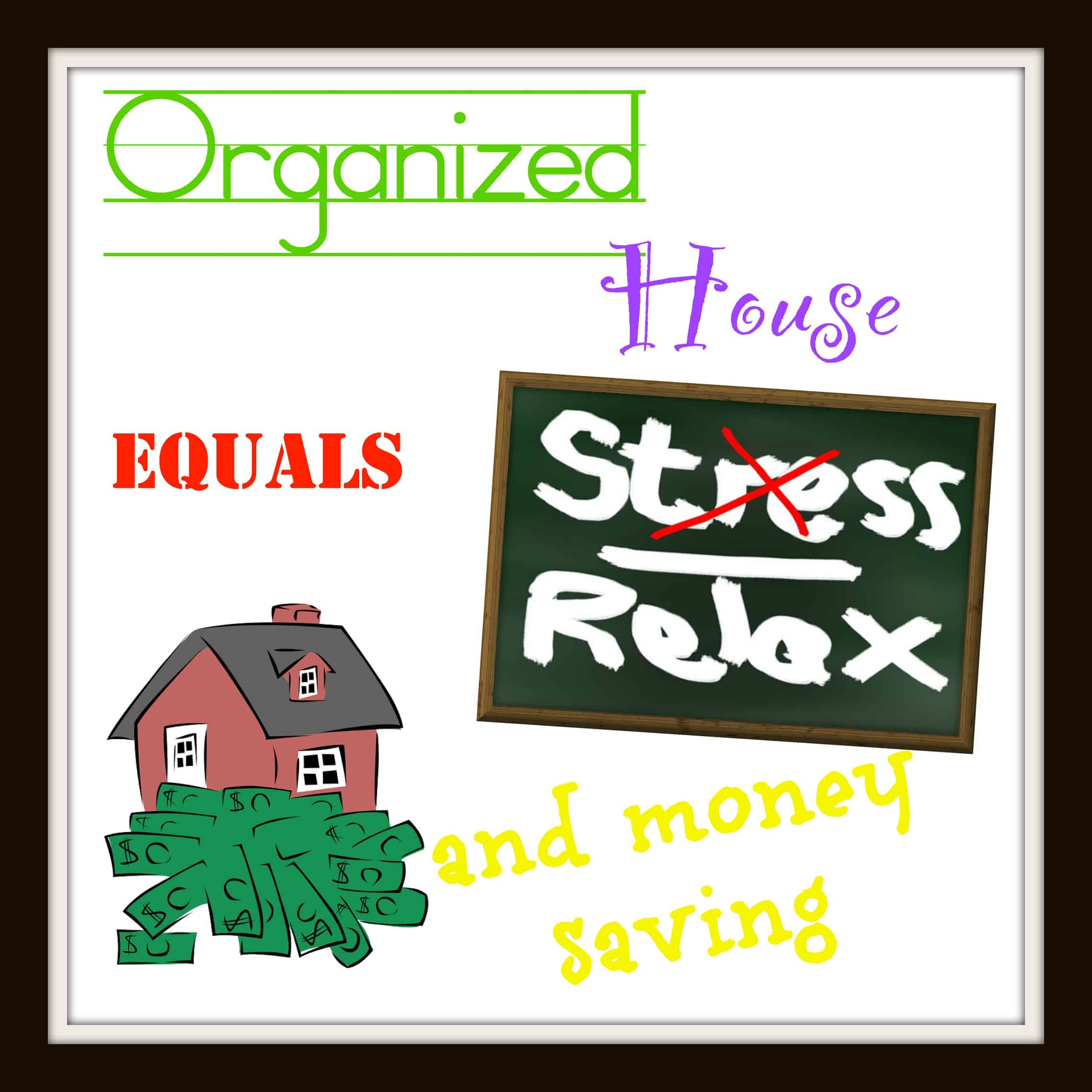 An Organized House equals Less Stress & Money Savings