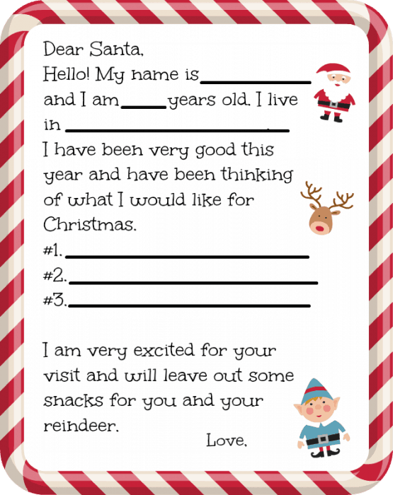 Free Dear Santa Letter Printable Farmer S Wife Rambles