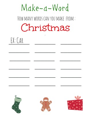 Christmas Word Maker