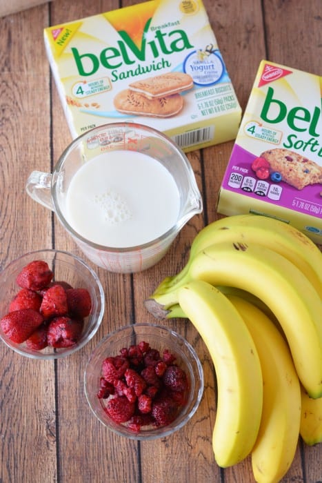 Breakfast is the most important part of the morning routine.  This Banana Berry Smoothie is a great idea to add to my routine on busy mornings. - Farmer's Wife Rambles