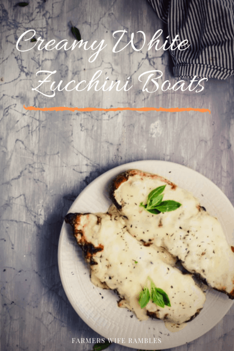 Creamy white zucchini boats that taste like a delicious pasta Alfredo but are low carb and healthy? Yes, please! This is a delicious stuffed zucchini recipe that’s perfect for hectic weeknights when you are craving comfort food but want to keep things light. 