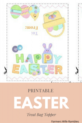 Printable Easter Treat Bag Topper - Farmer's Wife Rambles